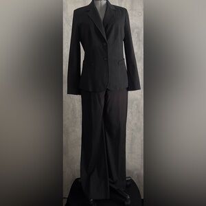 Worthington Stretch Women’s  
Career Pinstripe Black Blazer Jacket Pant Suit S12